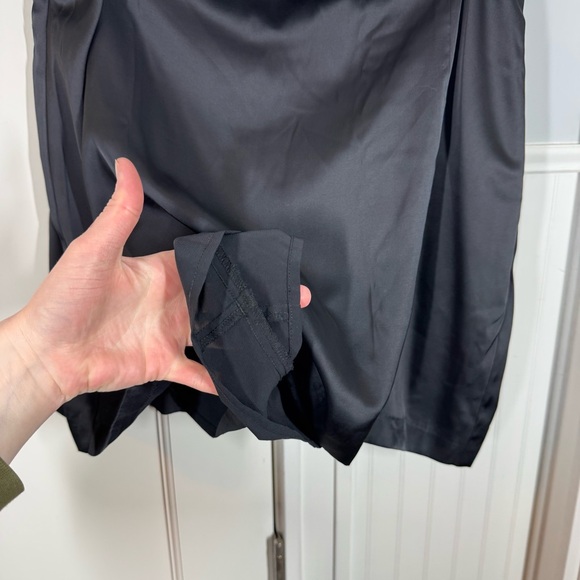 Abercrombie & Fitch Black Satin Skort party going out sexy girly dainty size xl - Picture 5 of 10